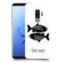 דגים כיסוי מגן קשיח בעיצוב אישי עם השם שלך ל Samsung Galaxy S9+ יחידה אחת סקרין מובייל