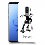ילד סקייטבורד כיסוי מגן קשיח בעיצוב אישי עם השם שלך ל Samsung Galaxy S9+ יחידה אחת סקרין מובייל