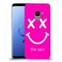 סמיילי כיסוי מגן קשיח בעיצוב אישי עם השם שלך ל Samsung Galaxy S9 יחידה אחת סקרין מובייל