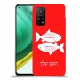 דגים כיסוי מגן קשיח בעיצוב אישי עם השם שלך ל Xiaomi Mi 10T Pro 5G יחידה אחת סקרין מובייל
