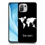 מפת העולם כיסוי מגן קשיח בעיצוב אישי עם השם שלך ל Xiaomi Mi 11 Lite 5G יחידה אחת סקרין מובייל
