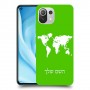 מפת העולם כיסוי מגן קשיח בעיצוב אישי עם השם שלך ל Xiaomi Mi 11 Lite 5G יחידה אחת סקרין מובייל