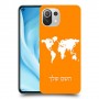 מפת העולם כיסוי מגן קשיח בעיצוב אישי עם השם שלך ל Xiaomi Mi 11 Lite 5G יחידה אחת סקרין מובייל