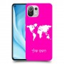 מפת העולם כיסוי מגן קשיח בעיצוב אישי עם השם שלך ל Xiaomi Mi 11 Lite 5G יחידה אחת סקרין מובייל