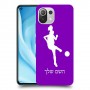 כדורגל - אישה כיסוי מגן קשיח בעיצוב אישי עם השם שלך ל Xiaomi Mi 11 Lite 5G יחידה אחת סקרין מובייל