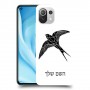 ציפור לבלוע כיסוי מגן קשיח בעיצוב אישי עם השם שלך ל Xiaomi Mi 11 Lite 5G יחידה אחת סקרין מובייל