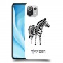 זברה כיסוי מגן קשיח בעיצוב אישי עם השם שלך ל Xiaomi Mi 11 Lite 5G יחידה אחת סקרין מובייל