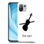 כינור כיסוי מגן קשיח בעיצוב אישי עם השם שלך ל Xiaomi Mi 11 Lite 5G יחידה אחת סקרין מובייל