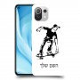 ילד סקייטבורד כיסוי מגן קשיח בעיצוב אישי עם השם שלך ל Xiaomi Mi 11 Lite 5G יחידה אחת סקרין מובייל