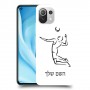 שחקן כדורעף כיסוי מגן קשיח בעיצוב אישי עם השם שלך ל Xiaomi Mi 11 Lite 5G יחידה אחת סקרין מובייל