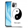סמל יינג יאנג - סין כיסוי מגן קשיח בעיצוב אישי עם השם שלך ל Xiaomi Mi 11 Lite 5G יחידה אחת סקרין מובייל