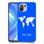 מפת העולם כיסוי מגן קשיח בעיצוב אישי עם השם שלך ל Xiaomi Mi 11 Lite יחידה אחת סקרין מובייל