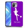 כדורגל - אישה כיסוי מגן קשיח בעיצוב אישי עם השם שלך ל Xiaomi Mi 11 Lite יחידה אחת סקרין מובייל