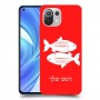 דגים כיסוי מגן קשיח בעיצוב אישי עם השם שלך ל Xiaomi Mi 11 Lite יחידה אחת סקרין מובייל