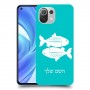 דגים כיסוי מגן קשיח בעיצוב אישי עם השם שלך ל Xiaomi Mi 11 Lite יחידה אחת סקרין מובייל