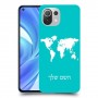 מפת העולם כיסוי מגן קשיח בעיצוב אישי עם השם שלך ל Xiaomi Mi 11 Lite יחידה אחת סקרין מובייל