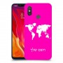 מפת העולם כיסוי מגן קשיח בעיצוב אישי עם השם שלך ל Xiaomi Mi 8 יחידה אחת סקרין מובייל