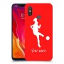כדורגל - אישה כיסוי מגן קשיח בעיצוב אישי עם השם שלך ל Xiaomi Mi 8 יחידה אחת סקרין מובייל