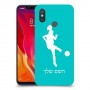 כדורגל - אישה כיסוי מגן קשיח בעיצוב אישי עם השם שלך ל Xiaomi Mi 8 יחידה אחת סקרין מובייל
