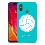 כדורעף - כדור כיסוי מגן קשיח בעיצוב אישי עם השם שלך ל Xiaomi Mi 8 יחידה אחת סקרין מובייל