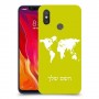 מפת העולם כיסוי מגן קשיח בעיצוב אישי עם השם שלך ל Xiaomi Mi 8 יחידה אחת סקרין מובייל