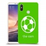 כדורגל - כדור כיסוי מגן קשיח בעיצוב אישי עם השם שלך ל Xiaomi Mi Max 3 יחידה אחת סקרין מובייל