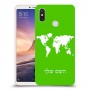 מפת העולם כיסוי מגן קשיח בעיצוב אישי עם השם שלך ל Xiaomi Mi Max 3 יחידה אחת סקרין מובייל