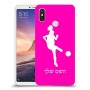 כדורגל - אישה כיסוי מגן קשיח בעיצוב אישי עם השם שלך ל Xiaomi Mi Max 3 יחידה אחת סקרין מובייל