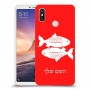 דגים כיסוי מגן קשיח בעיצוב אישי עם השם שלך ל Xiaomi Mi Max 3 יחידה אחת סקרין מובייל