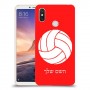 כדורעף - כדור כיסוי מגן קשיח בעיצוב אישי עם השם שלך ל Xiaomi Mi Max 3 יחידה אחת סקרין מובייל
