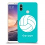 כדורעף - כדור כיסוי מגן קשיח בעיצוב אישי עם השם שלך ל Xiaomi Mi Max 3 יחידה אחת סקרין מובייל