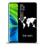 מפת העולם כיסוי מגן קשיח בעיצוב אישי עם השם שלך ל Xiaomi Mi Note 10 Pro יחידה אחת סקרין מובייל