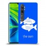 דגים כיסוי מגן קשיח בעיצוב אישי עם השם שלך ל Xiaomi Mi Note 10 Pro יחידה אחת סקרין מובייל