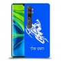 אופנוע שלג כיסוי מגן קשיח בעיצוב אישי עם השם שלך ל Xiaomi Mi Note 10 Pro יחידה אחת סקרין מובייל
