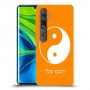 סמל יינג יאנג - סין כיסוי מגן קשיח בעיצוב אישי עם השם שלך ל Xiaomi Mi Note 10 Pro יחידה אחת סקרין מובייל