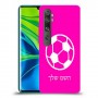 כדורגל - כדור כיסוי מגן קשיח בעיצוב אישי עם השם שלך ל Xiaomi Mi Note 10 Pro יחידה אחת סקרין מובייל