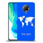 מפת העולם כיסוי מגן קשיח בעיצוב אישי עם השם שלך ל Xiaomi Poco F2 Pro יחידה אחת סקרין מובייל