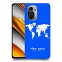מפת העולם כיסוי מגן קשיח בעיצוב אישי עם השם שלך ל Xiaomi Poco F3 יחידה אחת סקרין מובייל
