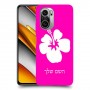 פרח היביסקוס כיסוי מגן קשיח בעיצוב אישי עם השם שלך ל Xiaomi Poco F3 יחידה אחת סקרין מובייל