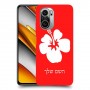 פרח היביסקוס כיסוי מגן קשיח בעיצוב אישי עם השם שלך ל Xiaomi Poco F3 יחידה אחת סקרין מובייל