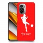 כדורגל - אישה כיסוי מגן קשיח בעיצוב אישי עם השם שלך ל Xiaomi Poco F3 יחידה אחת סקרין מובייל