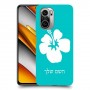 פרח היביסקוס כיסוי מגן קשיח בעיצוב אישי עם השם שלך ל Xiaomi Poco F3 יחידה אחת סקרין מובייל