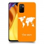 מפת העולם כיסוי מגן קשיח בעיצוב אישי עם השם שלך ל Xiaomi Poco M3 Pro 5G יחידה אחת סקרין מובייל