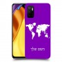 מפת העולם כיסוי מגן קשיח בעיצוב אישי עם השם שלך ל Xiaomi Poco M3 Pro 5G יחידה אחת סקרין מובייל