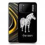זברה כיסוי מגן קשיח בעיצוב אישי עם השם שלך ל Xiaomi Poco M3 יחידה אחת סקרין מובייל