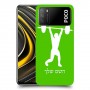 הרמת משקולות כיסוי מגן קשיח בעיצוב אישי עם השם שלך ל Xiaomi Poco M3 יחידה אחת סקרין מובייל