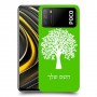 עץ כיסוי מגן קשיח בעיצוב אישי עם השם שלך ל Xiaomi Poco M3 יחידה אחת סקרין מובייל