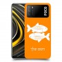 דגים כיסוי מגן קשיח בעיצוב אישי עם השם שלך ל Xiaomi Poco M3 יחידה אחת סקרין מובייל