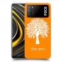 עץ כיסוי מגן קשיח בעיצוב אישי עם השם שלך ל Xiaomi Poco M3 יחידה אחת סקרין מובייל