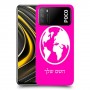 עולם כיסוי מגן קשיח בעיצוב אישי עם השם שלך ל Xiaomi Poco M3 יחידה אחת סקרין מובייל
